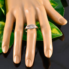 Rose Quartz Solitaire Japanese Silver Pink Gemstones Delicate Feminine Ring Jewellery