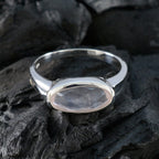Rose Quartz Solitaire Japanese Silver Pink Gemstones Delicate Feminine Ring Jewellery