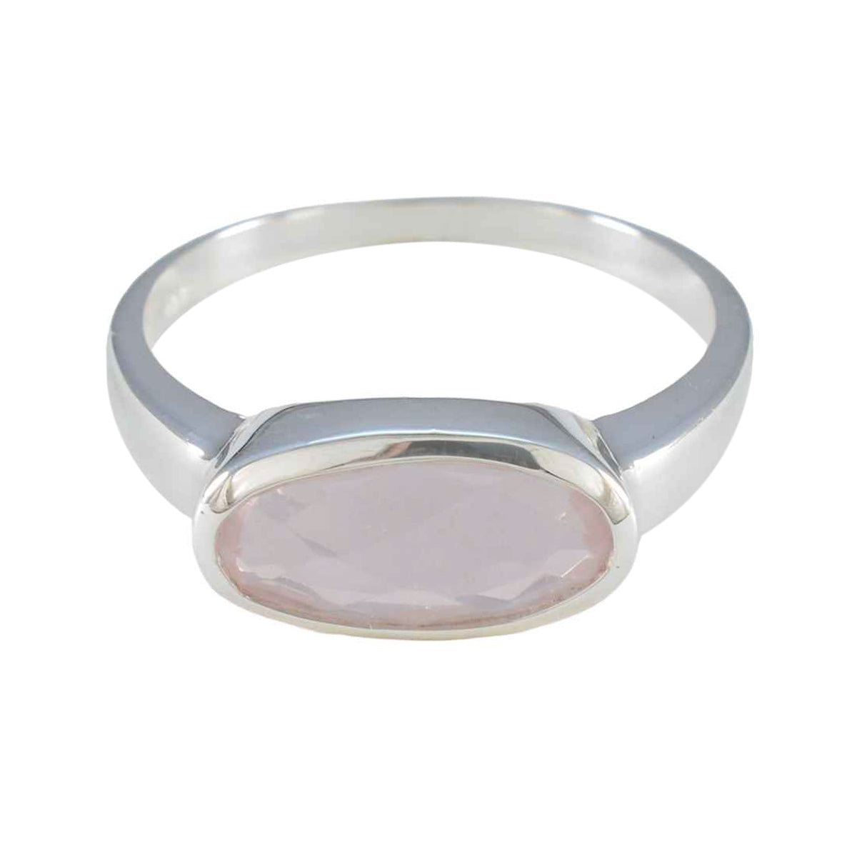 Rose Quartz Solitaire Japanese Silver Pink Gemstones Delicate Feminine Ring Jewellery Image principale du produit