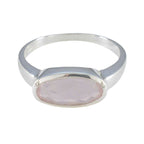 Rose Quartz Solitaire Japanese Silver Pink Gemstones Delicate Feminine Ring Jewellery