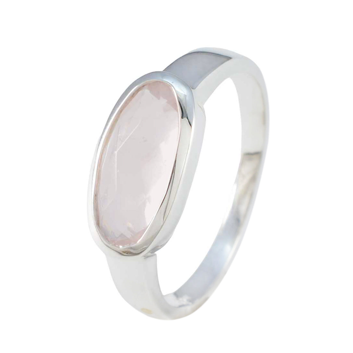 Rose Quartz Solitaire Japanese Silver Pink Gemstones Delicate Feminine Ring Jewellery