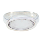 Rose Quartz Solitaire Japanese Silver Pink Gemstones Delicate Feminine Ring Jewellery