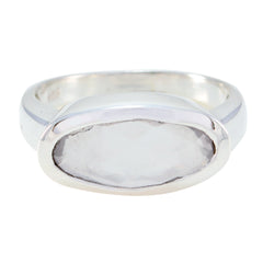 Rose Quartz Solitaire Japanese Silver Pink Gemstones Delicate Feminine Ring Jewellery