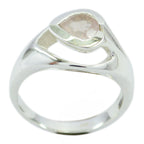 Rose Quartz Solitaire German Sterling Silver Pink Gems Eye catching Fairytale Ring Jewelry