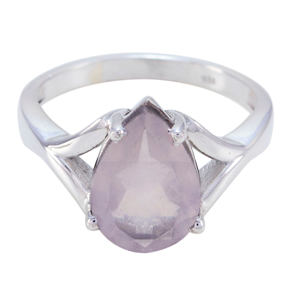 Rose Quartz Solitaire Egyptian 925 Silver Pink Gemstones Minimal Promise Ring Jewellery