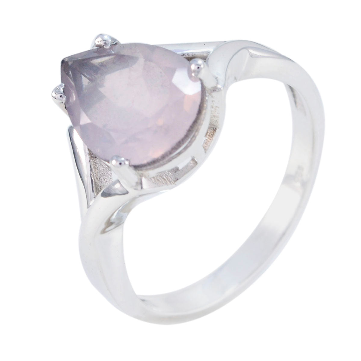Rose Quartz Solitaire Egyptian 925 Silver Pink Gemstones Minimal Promise Ring Jewellery