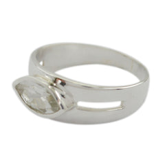 Rose Quartz Solitaire Moroccan 925 Sterling Silver Pink Gems Slim Trendy Ring Jewelry