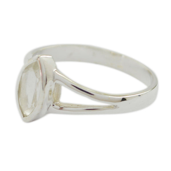 Rose Quartz Solitaire American 92.5 Silver Pink Gemstone Dainty Geometric Ring Jewelry