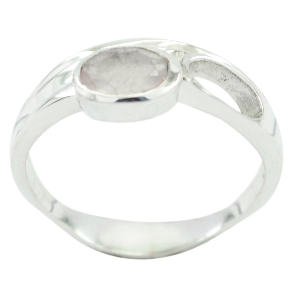 Rose Quartz Solitaire African Silver Pink Gemstones Featherlight Traditional Ring Jewellery