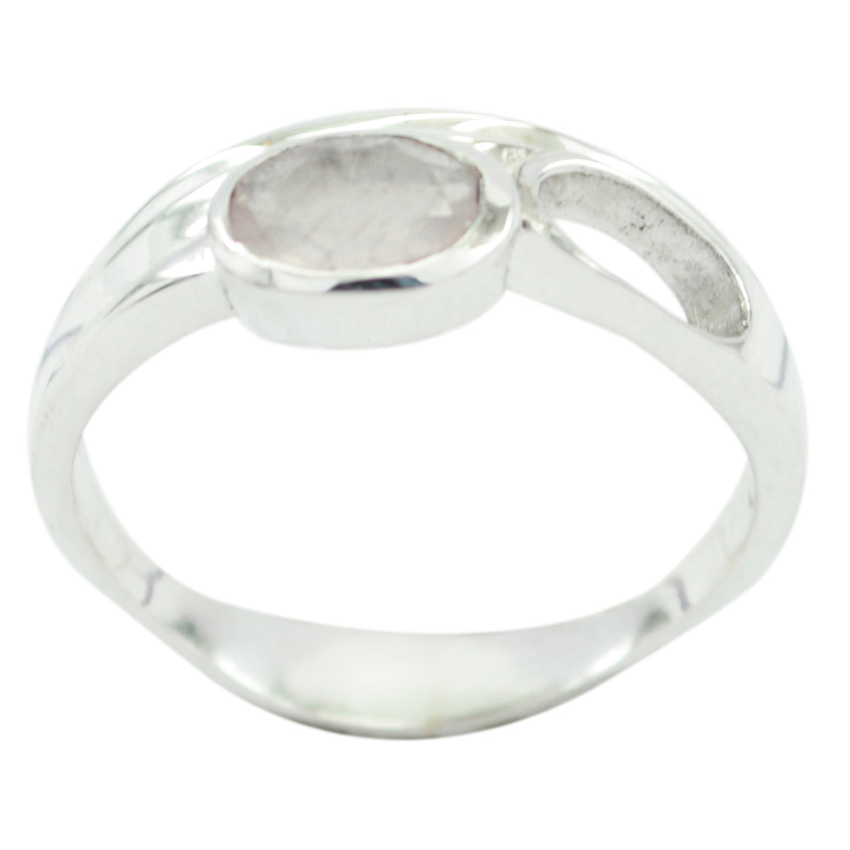 Rose Quartz Solitaire African Silver Pink Gemstones Featherlight Traditional Ring Jewellery