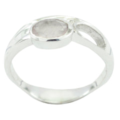 Rose Quartz Solitaire African Silver Pink Gemstones Featherlight Traditional Ring Jewellery
