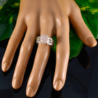 Rose Quartz Solitaire Mexican 925 Sterling Silver Pink Gemstones Whisper thin Filigree Ring Jewelry