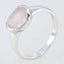 Rose Quartz Solitaire Korean 92.5 Silver Pink Gemstone Dainty Modern Ring Jewelry