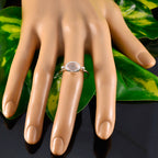 Rose Quartz Solitaire Turkish 92.5 Silver Pink Gems Dainty Abstract Ring Jewellery
