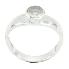 Rose Quartz Solitaire Korean 92.5 Silver Pink Gemstones Whisper thin Modern Ring Jewellery