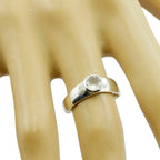 Rose Quartz Solitaire Korean 92.5 Silver Pink Gemstones Whisper thin Modern Ring Jewellery