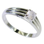 Rose Quartz Solitaire Turkish 925 Sterling Silver Pink Gemstones Dainty Feminine Ring Jewelry