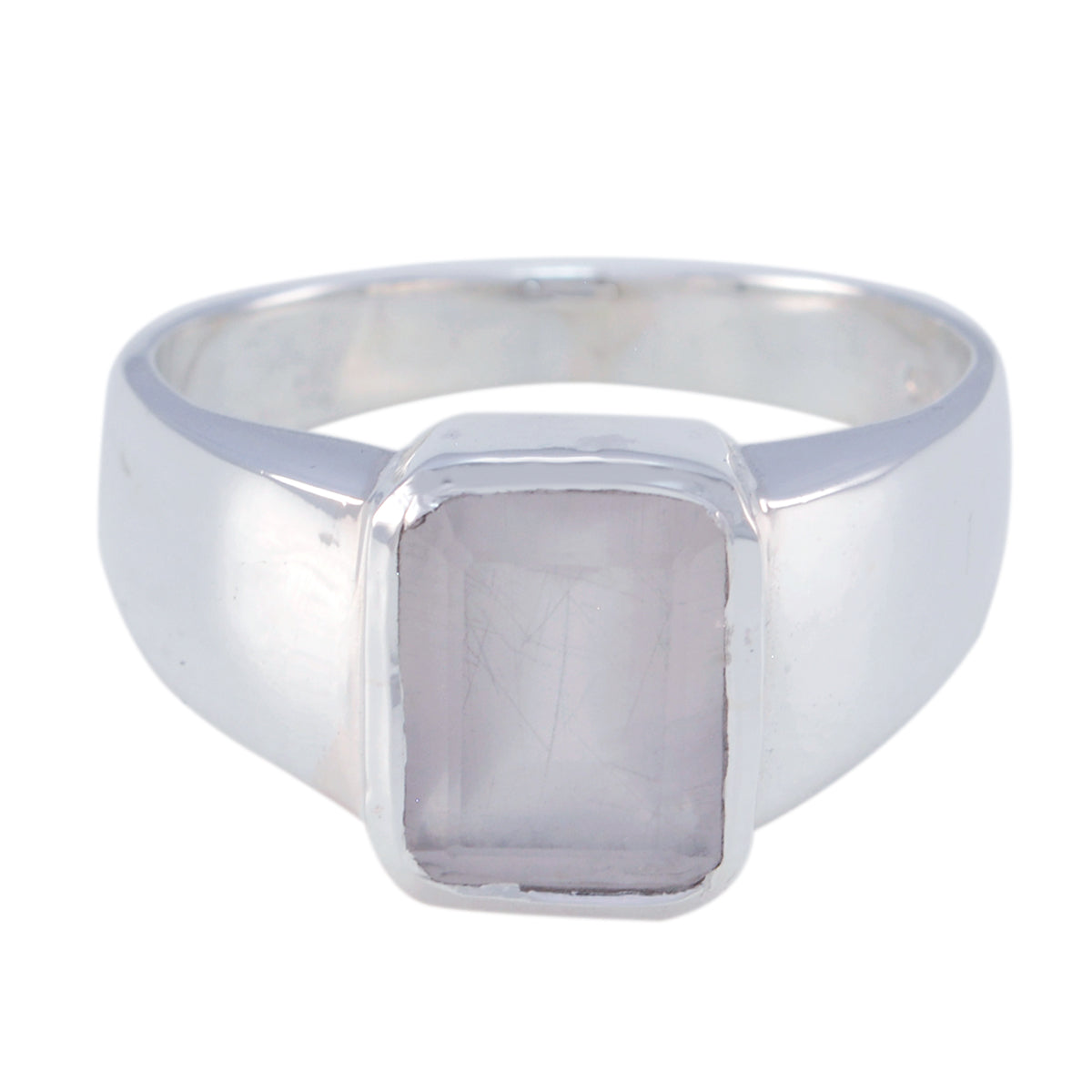 Rose Quartz Solitaire Moroccan 925 Silver Pink Gemstones Mid weight Signet Ring Jewellery