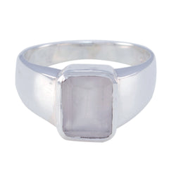 Rose Quartz Solitaire Moroccan 925 Silver Pink Gemstones Mid weight Signet Ring Jewellery