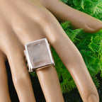 Rosenquarz Solitär Deutsch 925 Silber Rosa Edelsteine Klobiger Panzerring Schmuck