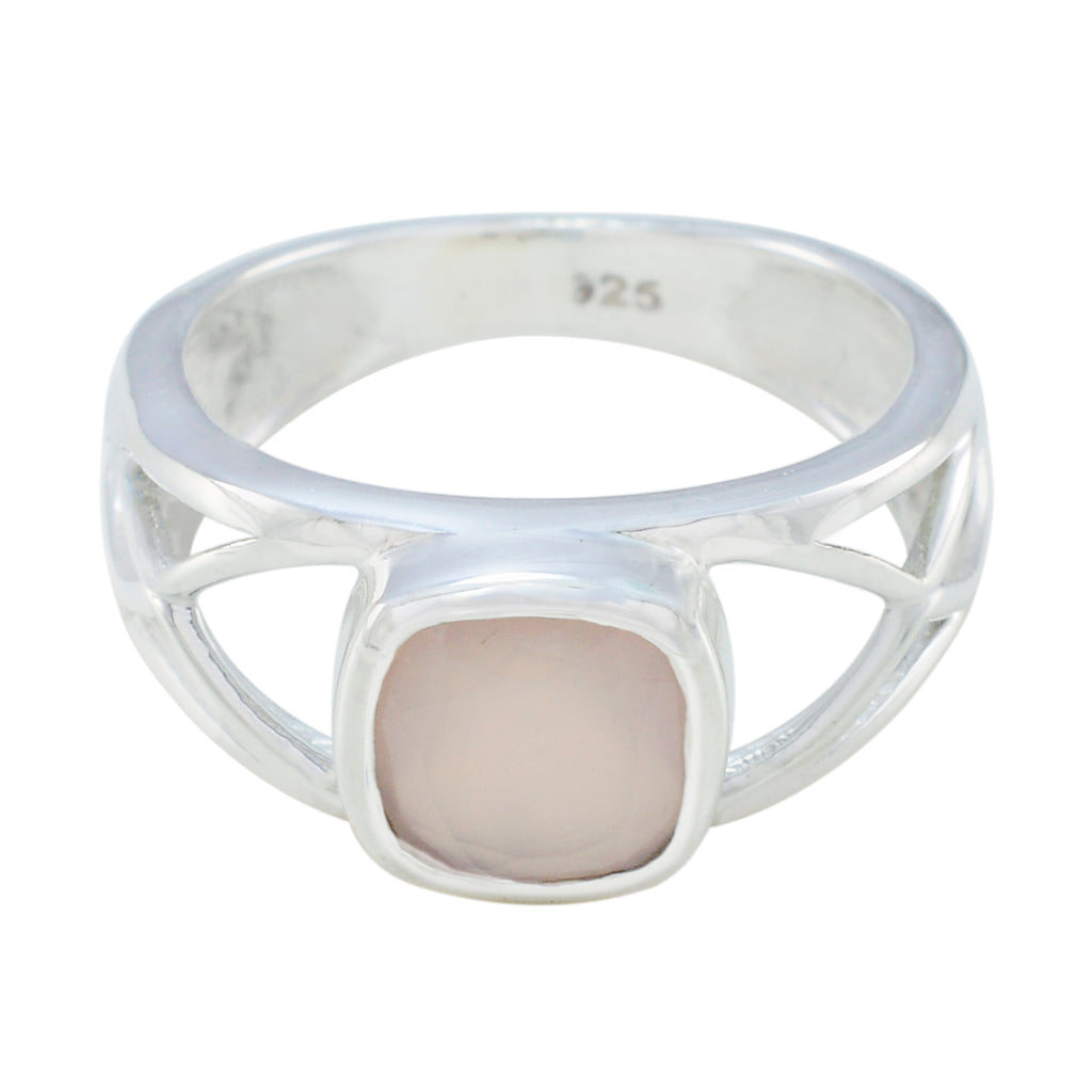 Rose Quartz Solitaire Russian Silver Pink Gemstones Tiny Fairytale Ring Jewellery