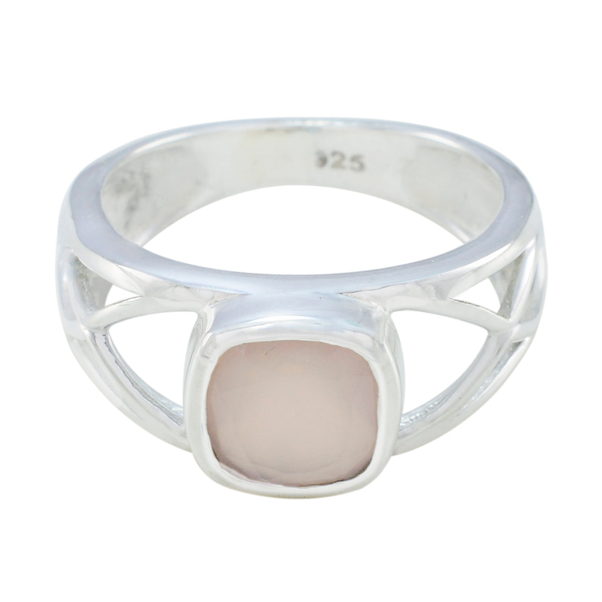 Rose Quartz Solitaire Russian Silver Pink Gemstones Tiny Fairytale Ring Jewellery