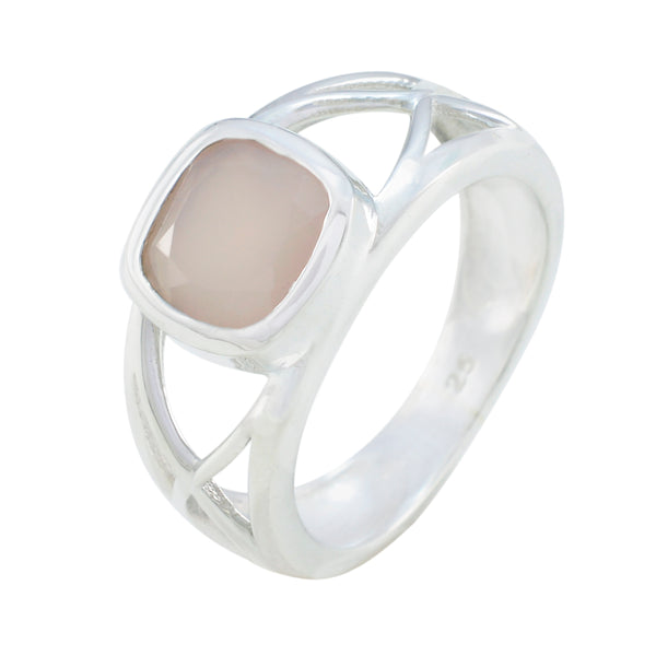 Rose Quartz Solitaire Russian Silver Pink Gemstones Tiny Fairytale Ring Jewellery