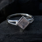 Rose Quartz Solitaire American 92.5 Silver Pink Gemstone Dainty Graceful Ring Jewellery