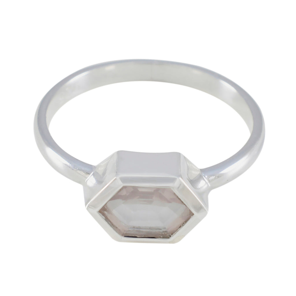 Rose Quartz Solitaire Turkish Silver Pink Gemstones Dainty Luxurious Ring Jewellery