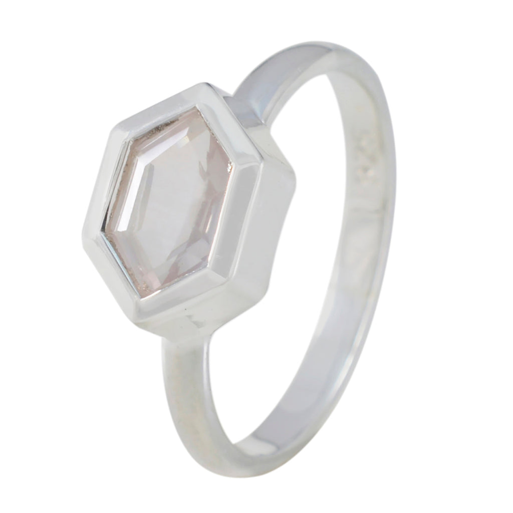 Rose Quartz Solitaire Turkish Silver Pink Gemstones Dainty Luxurious Ring Jewellery