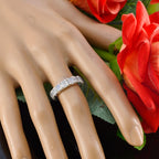 Rose Quartz multiple Japanese Silver Pink Gems Dainty Eternity Band Jewellery