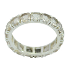 Rose Quartz multiple Japanese Silver Pink Gems Dainty Eternity Band Jewellery