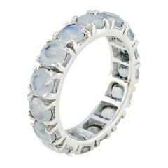 Rose Quartz multiple Japanese Silver Pink Gems Dainty Eternity Band Jewellery