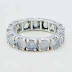 Rose Quartz multiple Japanese Silver Pink Gems Dainty Eternity Band Jewellery