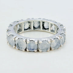 Rose Quartz multiple Japanese Silver Pink Gems Dainty Eternity Band Jewellery