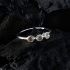 Rose Quartz Trilogy Turkish 925 Silver Pink Gems Elegant  Modern Ring Jewelry