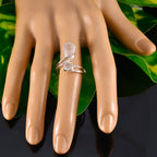 Rose Quartz Toi et Moi French Silver Pink Gems Tiny Love Ring Jewelry