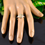 Rutile Quartz Solitaire French 925 Silver Yellow Gemstone Slim Sophisticated Ring Jewelry