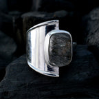 Rutile Quartz Solitaire French 925 Sterling Silver Black Gems Essential  Contemporary Ring Jewelry
