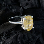 Rutile Quartz Solitaire Moroccan 925 Silver Yellow Gems Featherlight Heritage Ring Jewellery
