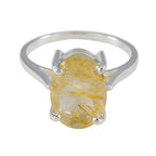 Rutile Quartz Solitaire Moroccan 925 Silver Yellow Gems Featherlight Heritage Ring Jewellery