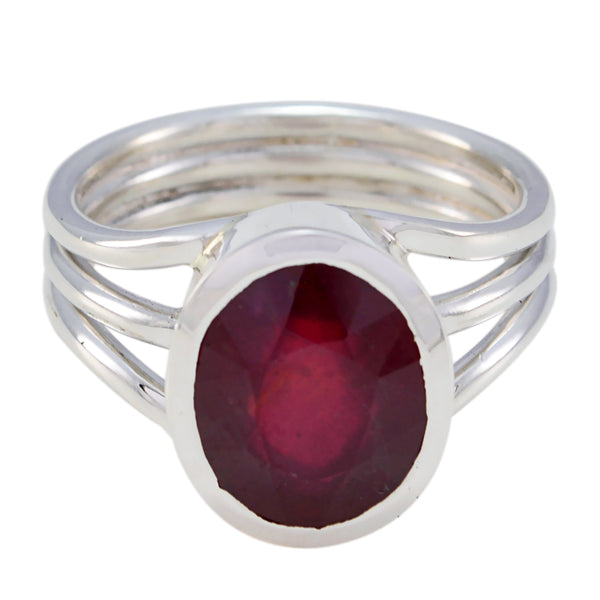 Ruby Cz Solitaire Russian 925 Silver Red Gems Essential  Cultural Ring Jewelry