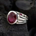 Ruby Cz Solitaire Moroccan 925 Silver Red Gemstone Essential  Cultural Ring Jewelry