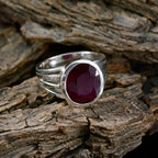 Ruby Cz Solitaire Moroccan 925 Silver Red Gemstone Essential  Cultural Ring Jewelry