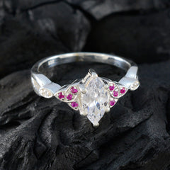 Ruby CZ Halo Moroccan 925 Sterling Silver Red Gemstone Featherlight Luxurious Ring Jewellery