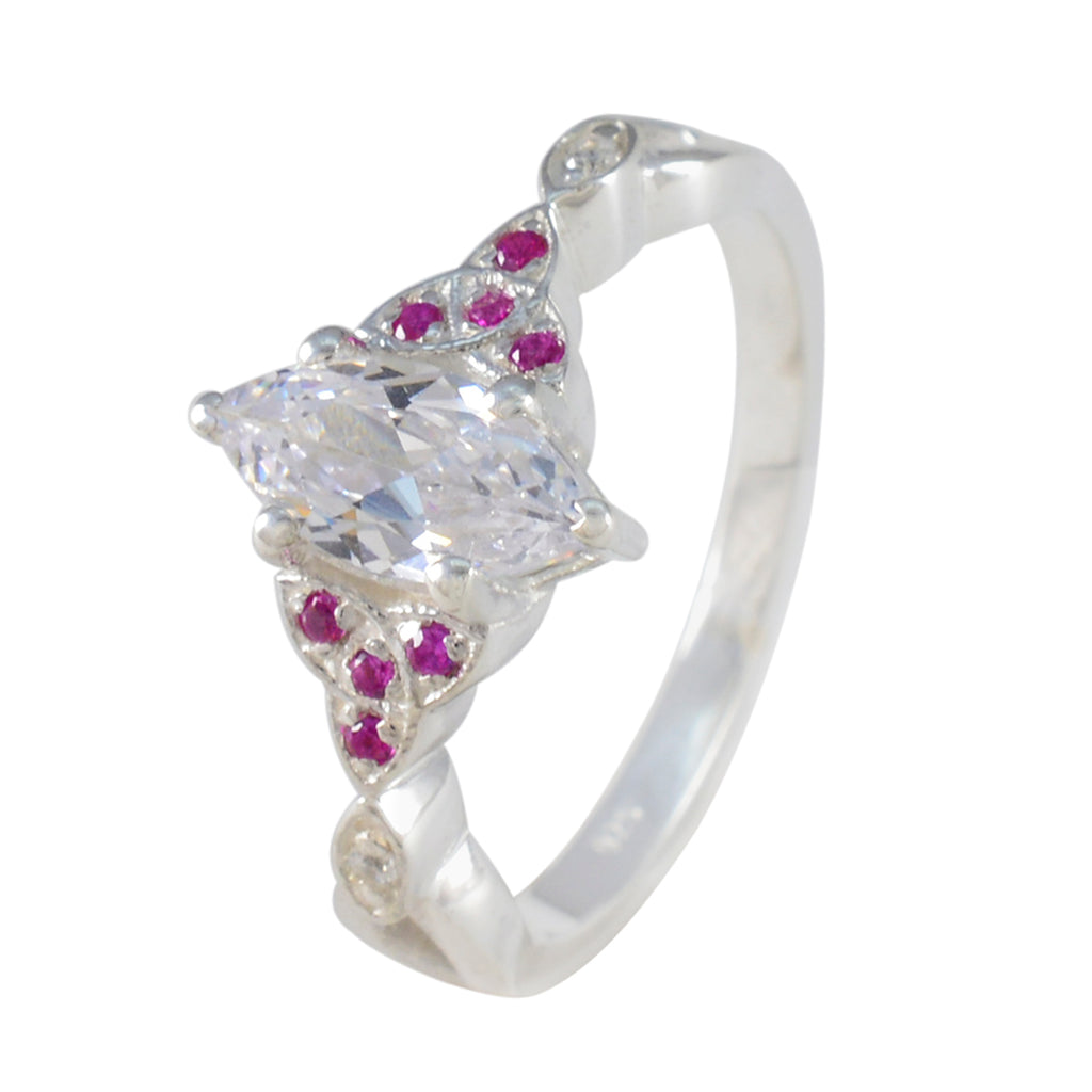 Ruby CZ Halo Moroccan 925 Sterling Silver Red Gemstone Featherlight Luxurious Ring Jewellery