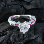 Ruby CZ Halo French 92.5 Silver Red Gemstone Featherlight Glamorous Ring Jewelry