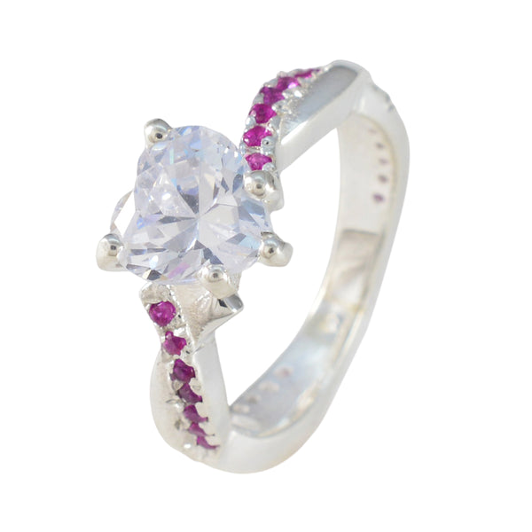 Ruby CZ Halo French 92.5 Silver Red Gemstone Featherlight Glamorous Ring Jewelry