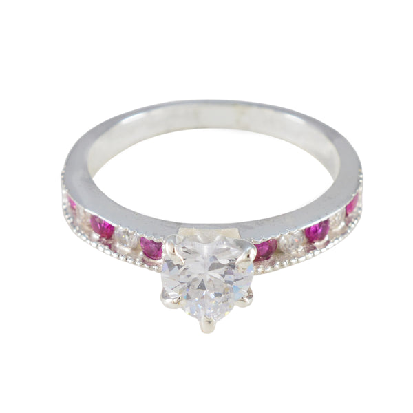 Ruby CZ multiple Japanese 925 Silver Red Gems Dainty Luxurious Ring Jewelry
