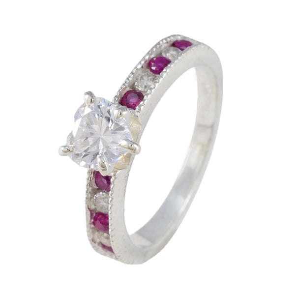 Ruby CZ multiple Japanese 925 Silver Red Gems Dainty Luxurious Ring Jewelry
